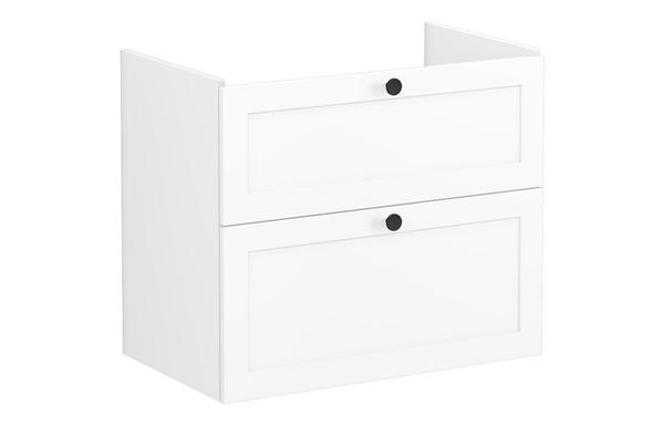 VitrA Root Classic 80cm 2 Drawer Washbasin Unit - Matt White